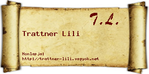 Trattner Lili névjegykártya